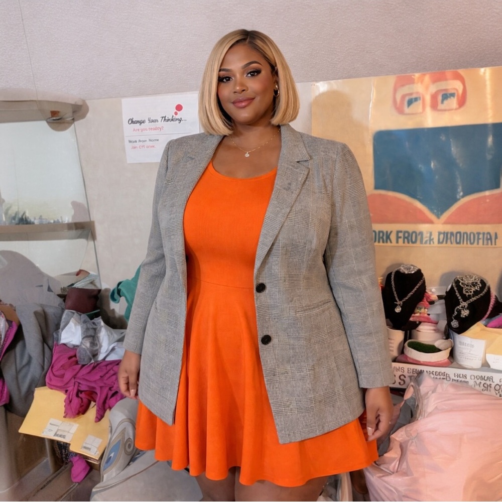 torrid Gray Plaid Blazer